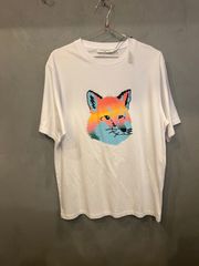 新品 未使用 MAISON KITSUNE プリントTシャツ 白 ホワイト Sサイズ