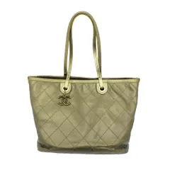 CHANEL キャビアスキン オンザロード ハンドバッグ 名東】【CHANEL】シャネル オンザロード ゴールド トートバッグ