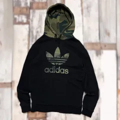 アディダス オリジナルス パーカー カモフラ 迷彩 トレフォイルロゴ　Mサイズ