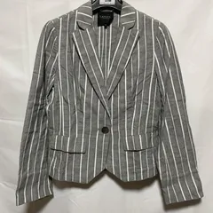 LANVIN ランバン ジャケット テーラードジャケット 長袖 ストライプ 綿 羽織り 前開き 重ね着 着回し きれいめ ナチュラル