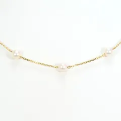 K18YG　ネックレス　necklace　アコヤ真珠　カード鑑別書　総重量約8.9g　約62cm