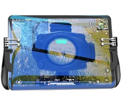 新品 APNショップ(apnshop)【6本指操作】スマホゲーム用 コントローラー 軽く反応（タブレット用) ゲームコントローラー 感度高く 高速射撃 押しボタン&グリップのセット 一体式 手触り改良 調整可能 (black)