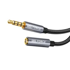 【人気商品】0.5ｍ) １個 メス to (オス aux-m2f AUX 車 24K金メッキコネクタ 多重シールド マイク付きイヤホン対応 ステレオミニプラグ オーディオケーブル ケーブル 延長 ヘッドホン 0.5M/1M/2M 4極 3.5mm 延長コード