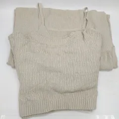 ◇ LOWRYS FARM ローリーズファーム ニットトップス ニットキャミワンピ サイズF ベージュ レディース E  【1408060068814】