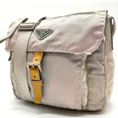 【良品】 PRADA プラダ ショルダーバッグ トートバッグ フラップ バックル 三角ロゴプレート シルバー金具 総柄 白タグ テスート ナイロン  肩掛け 斜め掛け レディース グレー 灰色