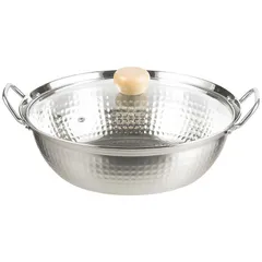 【 新品 未開封 】   パール金属 和らぎ ステンレス製ガラス蓋付卓上鍋２６ｃｍ HB-4788 未使用 送料無料