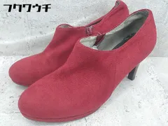 ◇ Oriental Traffic オリエンタルトラフィック サイドジップ ヒール ブーティ サイズL レッド系 レディース 【中古】 【1002802234538】