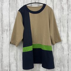 ☆ MODE RASSA ☆ 配色カラー5分丈カットソー 日本製