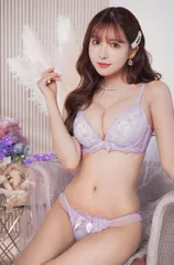 ロイヤリティチュールフラワーブラジャー&フルバックショーツ