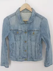 ◇ NATURAL BEAUTY BASIC コットン100% 長袖 デニムジャケット サイズM ブルー レディース P  【中古】 【1211020003356】