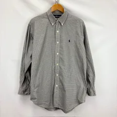 90年代 RALPH LAUREN ボタンダウン ギンガムチェック 長袖 シャツ ワンポイント サイズL 07062307 01