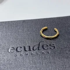 Hammered SIMPLE真鍮Brassイヤーカフ【eec77】