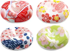 Chicer 箸置き おしゃれ セット かわいい 陶器 カトラリーレスト 和食器 箸枕 箸休め 箸台 和風 花柄 母の日 ギフト(花柄,  4個セット)