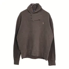 Polo by Ralph Lauren ポロ ラルフローレン ショールカラー コットンニット セーター ブラウン(メンズ M)中古 古着 V5257