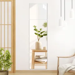 展示品 ローズ＆バタフライ ステンドグラス入り大型ウォールミラー