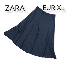 【処分セール！！】ZARA  ザラ　ロングスカート　EUR  XLサイズ グレー