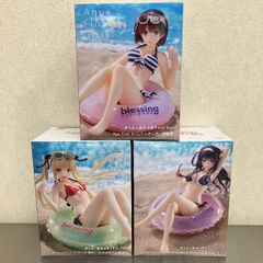 未開封 冴えカノ Aqua Float Girls フィギュア 3体 まとめ セット 加藤恵 霞ヶ丘詩羽 澤村・スペンサー・英梨々 / 冴えない彼女の育てかた タイトー プライズ