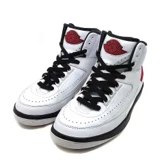 ナイキ NIKE エアジョーダン2 レトロ シカゴ AIR JORDAN 2 RETRO GS ハイカット スニーカー DX2591-106 白 赤 黒 23.5cm