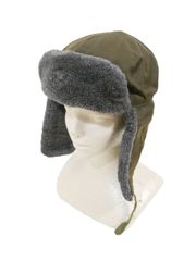 チェコスロバキア軍 85年 ウシャンカ ボアキャップ OD 50cm 画像現品