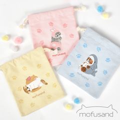 巾着 mofusand モフサンド ポーチ おしゃれ 刺繍 メイクポーチ ミニ 小物入れ かわいい サメにゃん ねこ キャラクターグッズ 巾着袋 うさにゃん にゃんこスイーツ 可愛い 小学生 中学生 子供 大人 女性 通