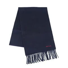 新品 ポールスミス PAUL SMITH マフラー・ストール ラムウール スカーフ ネイビー