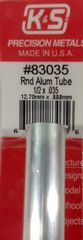 アルミパイプ 外径12.7mm(肉厚0.888mm)×30.48cm 1本入り K&Sエンジニアリング
