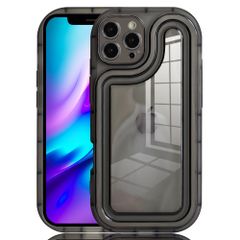 【特価商品】iPhone16 iPhone16 (クリア&ブラック 携帯カバー 6.3 プロ アイフォン16 対応 対応 Pro) 保護ケース 薄型 軽量 ストラップ穴 黄ばまない tpu ソフト 耐衝撃 おしゃれ 可愛い 透明 クリア Pro スマホケース