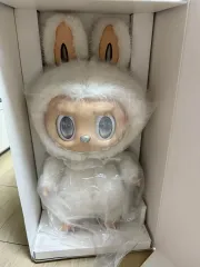 ZIMOMO ふわふわふわぬいぐるみLABUBUハートのしっぽブルーマーブル