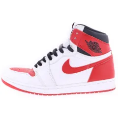 NIKE (ナイキ) AIR JORDAN 1 HIGH OG HERITAGE エアジョーダン1 ハイカットスニーカー ヘリテージ ホワイト/レッド US10/28cm 555088-161