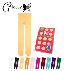 カラータイツ キッズタイツ 80デニール 厚手 ハニーレモン (OA-704C) 全10色 イベントグッズ ハロウィン クリスマス