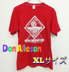 Don Alleson 　赤　Tシャツ　XL　コットン100％　着丈65ｃｍ　身幅45.5ｃｍ　肩幅43.5ｃｍ　袖丈20ｃｍ　古着