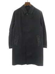 99%is×MACKINTOSH ナインティナインパーセントイズ×マッキントッシュ DUNKELD ゴム引きスタッズステンカラーコート ブラック サイズ：38のサムネイル