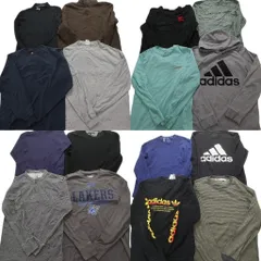 古着卸 まとめ売り ブランドMIX 長袖Tシャツ 16枚セット (メンズ M ) LEE アディダス ノースフェイス 中古 古着 MY5192