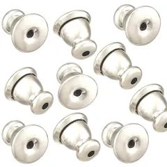 [ジュエリーショップエム] 日本製 取れにくい 落ちない ピアス キャッチ セット メンズ レディース 金属アレルギー対応 ca0001 シルバー 5ペア 10個 0