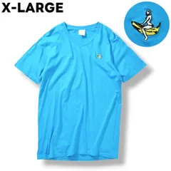 エクストララージ X-LARGE Vネック Tシャツ L ターコイズ ブルー メンズ