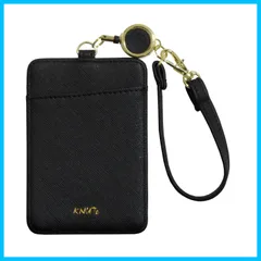 【早発】リール付き パスケース 上部取付タイプ ブラック ストラップ付 カードホルダー リール カードケース 2枚収納薄い パスケース レディース メンズ Cカード 定期入れ ブラック
