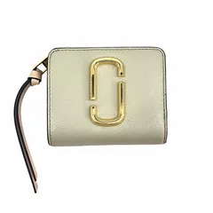 マークジェイコブス MARC JACOBS ザ スナップショット ミニ コンパクトウォレット 二つ折り財布 小銭入れ 札入れ グレー系 ベージュ M0014282 088 /VU◇ 0209