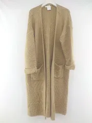 ◇ fifth フィフス オーバーサイズ 長袖 ニット カーディガン サイズM ライトブラウン レディース P  【中古】 【1210120006489】