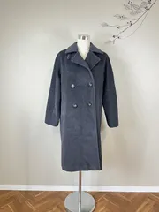 SCAPA レディース ウール ロングコート グレー 38 【c0326】のサムネイル