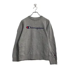 Champion ロゴ スウェット トレーナー L グレー チャンピオン ビッグロゴ 古着卸 アメリカ仕入 a510-6554