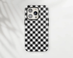 SUGARLOAF GRAPHICS | B&W CHECKED GINGHAM | MagSafe iPhoneケース (iPhone 16/16 pro/16 pro max/15)