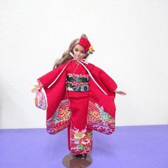 バービー人形用刺繍着物B-1