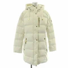 ローレンラルフローレン LAUREN RALPH LAUREN 23AW ダウンコート ロング ジップアップ シングル フード フリース ボア 裏地総柄 M 白 ホワイト /NW23のサムネイル