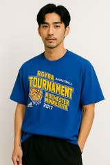 Tシャツ　アディダス　adidas　ブルー　Mサイズ　※Used