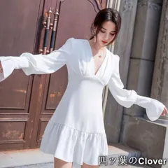 【美品・未使用新品】上品ミニワンピース?結婚式＆パーティーに最適?ベルスリーブ＆シンプルデザイン