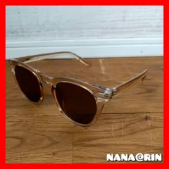 サングラス UV400 ウィリントン 伊達メガネ ブラウン ツートンカラー ブラウン レンズ フレーム クリア ヴィンテージ メンズ レディース めがね 眼鏡 大人気  ツーポイント 度なし ストリート デート レトロ 新品 未使用