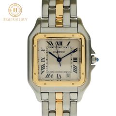 【極美品】CARTIER カルティエ パンテール MM 1ロウ 1ROW 83083241 1100 K18YG イエローゴールド SS ステンレススチール コンビカラー クォーツ ホワイト文字盤 レディース ボーイズ 腕時計