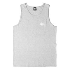 STUSSY ステューシー タンクトップ サイズ:XL / ストックロゴ タンクトップ / ヘザーグレー / トップス カットソー【メンズ】【中古】