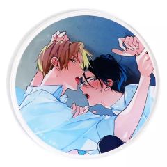 [중고] 코스터 달성 & 稔世(comic marginal&h 표지) 아크릴 코스터 [백세안 선생님 혀끝에서 사랑 발매 기념×Gratte animatecafe] 메뉴 주문 유상 특전