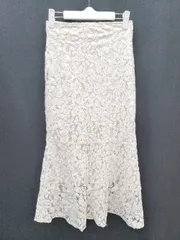 ◇ titty&Co. ティティー&コー 総レース マーメード スリット ロング丈 台形 スカート サイズXS アイボリー系 レディース P  【1404040014185】
